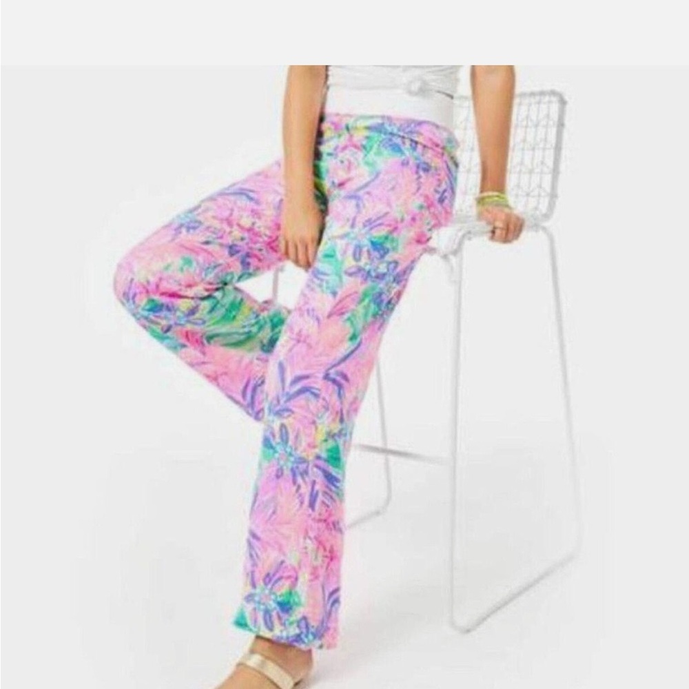 Lilly Pulitzer Beach Palazzo Wide Leg Pull-On Pants It Was All A Dream 
NWOT